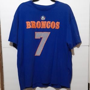 Denver Broncos Hall of Fame Elway 7 Team Apparel Shirt Men's XL Blue Orange